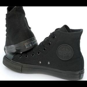 Converse High Tops, All Black.